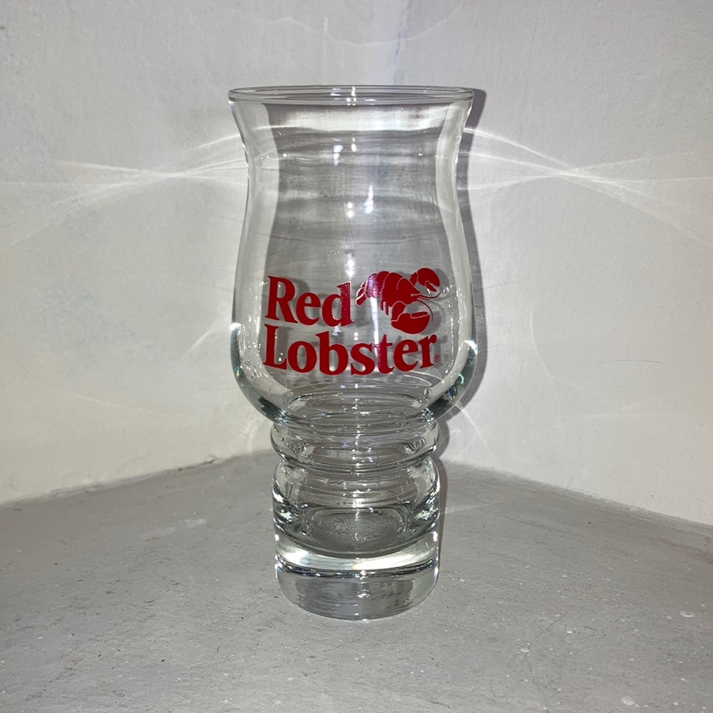 Vintage Red Lobster Hurricane Glass